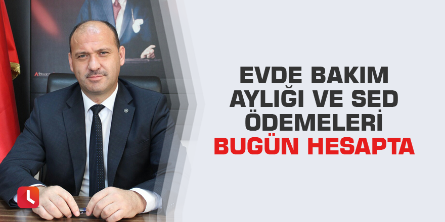 Evde Bakım Aylığı ve SED ödemeleri bugün hesapta