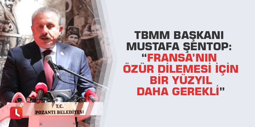 TBMM Başkanı Mustafa Şentop: “Fransa’nın özür dilemesi için bir yüzyıl daha gerekli”