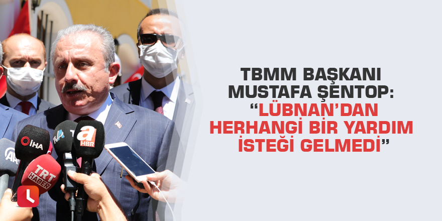 TBMM Başkanı Mustafa Şentop: “Lübnan’dan herhangi bir yardım isteği gelmedi”