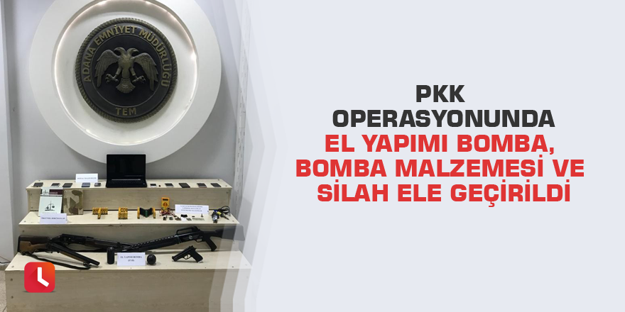 PKK operasyonunda el yapımı bomba, bomba malzemesi ve silah ele geçirildi