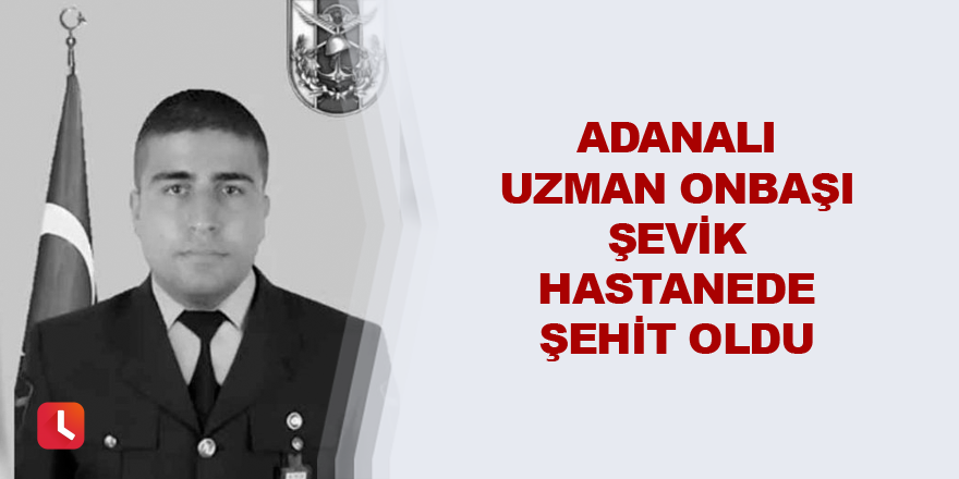 Adanalı Uzman Onbaşı Şevik hastanede şehit oldu