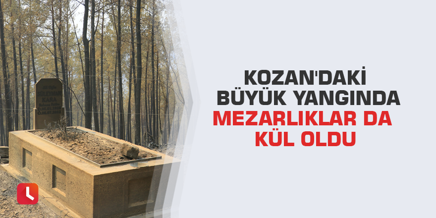 Kozan'daki büyük yangında mezarlıklar da kül oldu