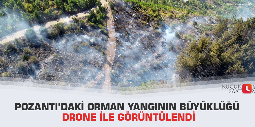 Pozantı’daki orman yangının büyüklüğü drone ile görüntülendi