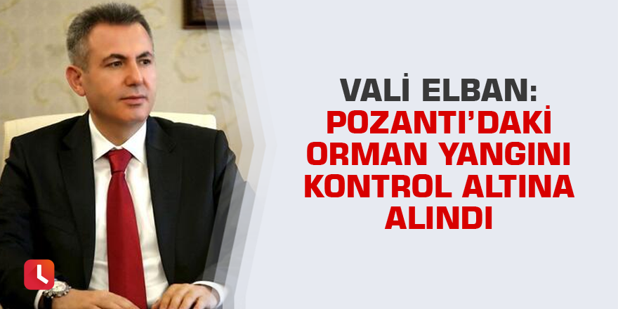 Vali Elban: Pozantı’daki orman yangını kontrol altına alındı