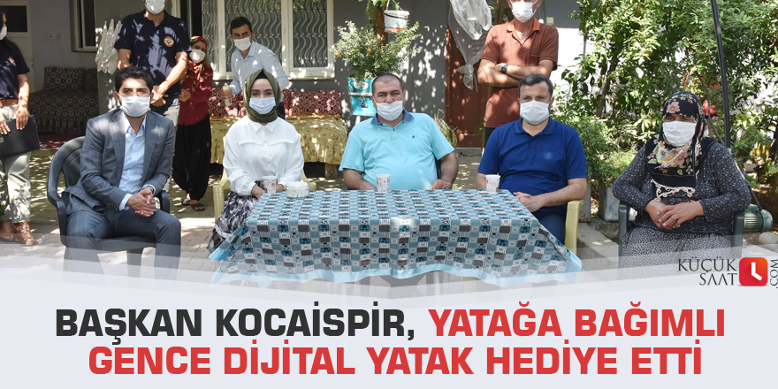 Başkan Kocaispir, yatağa bağımlı gence dijital yatak hediye etti