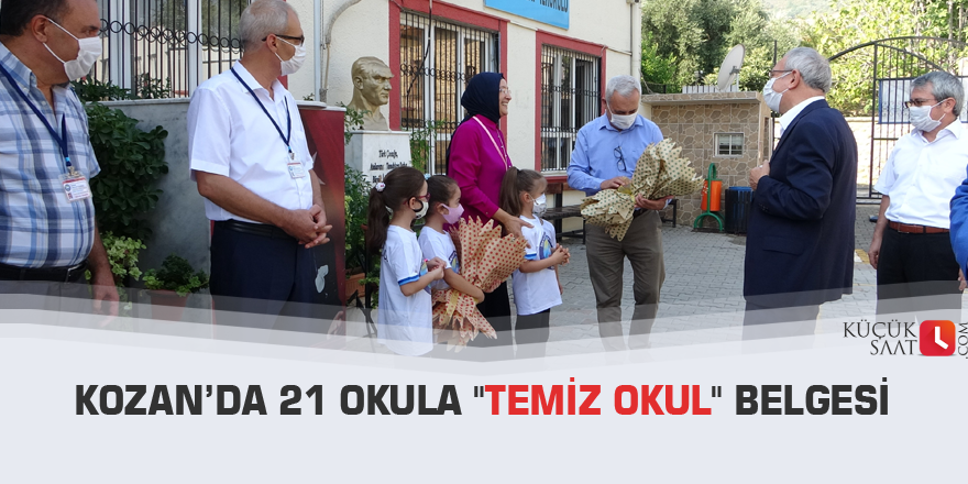 Kozan’da 21 okula "Temiz Okul" belgesi