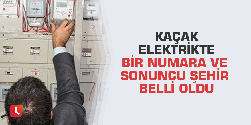 Kaçak elektrikte bir numara ve sonuncu şehir belli oldu