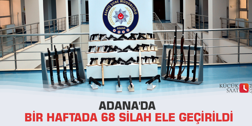 Adana'da bir haftada 68 silah ele geçirildi