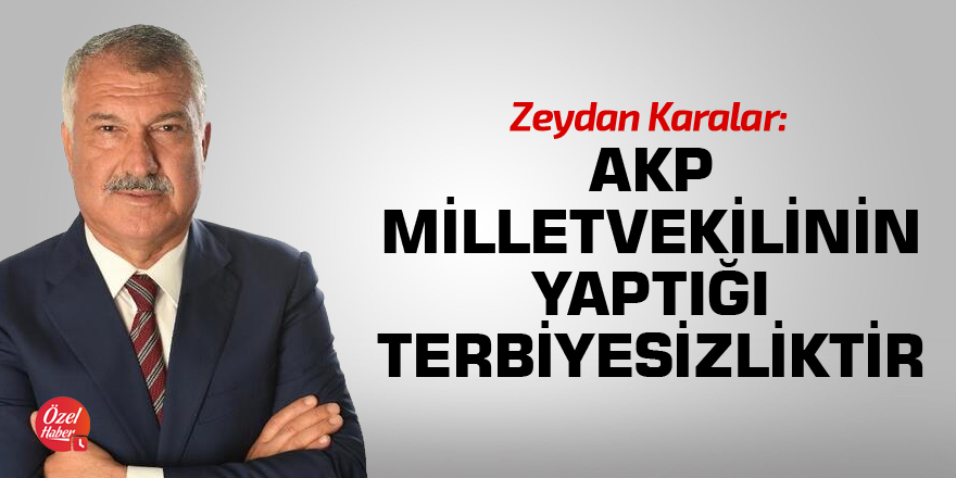 Zeydan Karalar: AKP milletvekilinin yaptığı terbiyesizliktir
