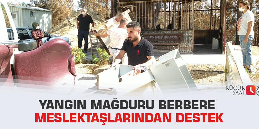 Yangın mağduru berbere meslektaşlarından destek