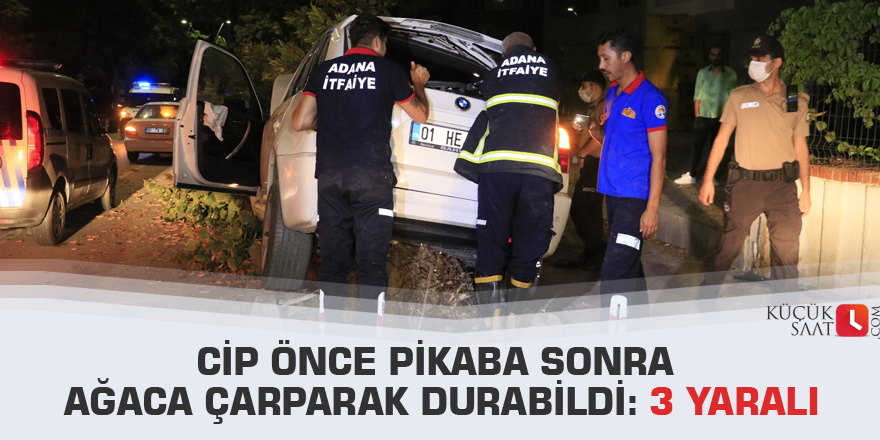 Cip önce pikaba sonra ağaca çarparak durabildi: 3 yaralı