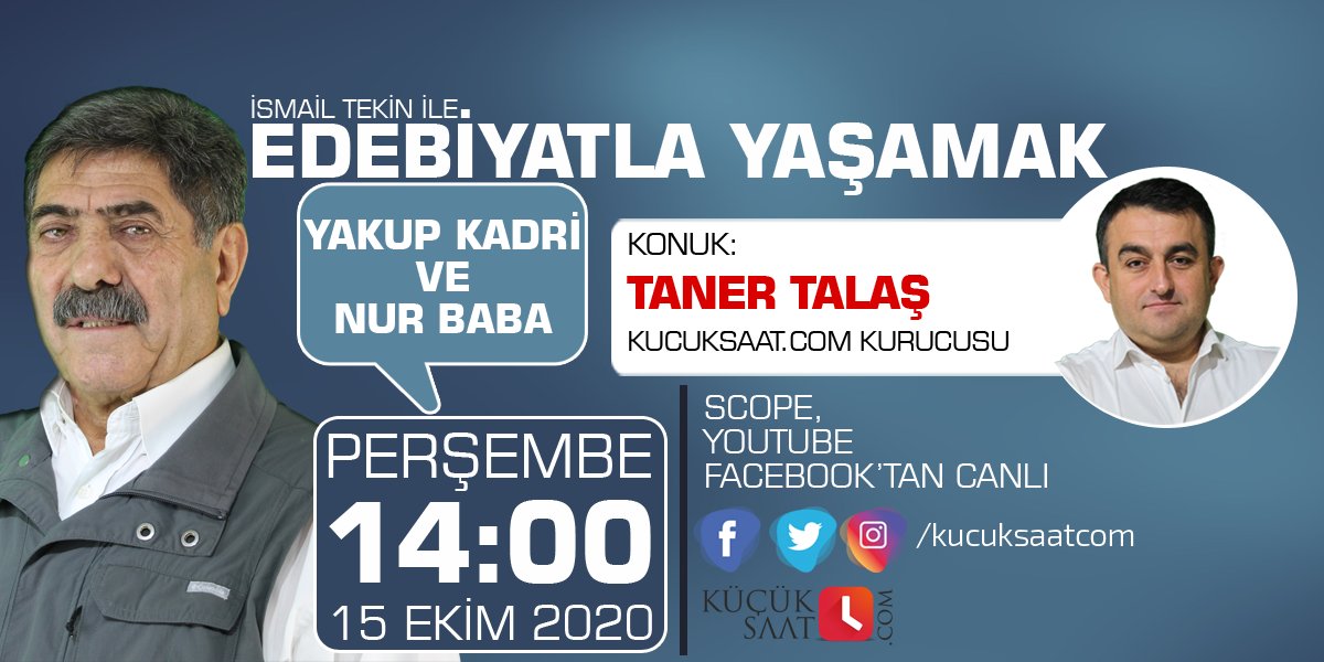 İsmail Tekin ve Taner Talaş, Yakup Kadri ve Nur Baba'yı konuşacak