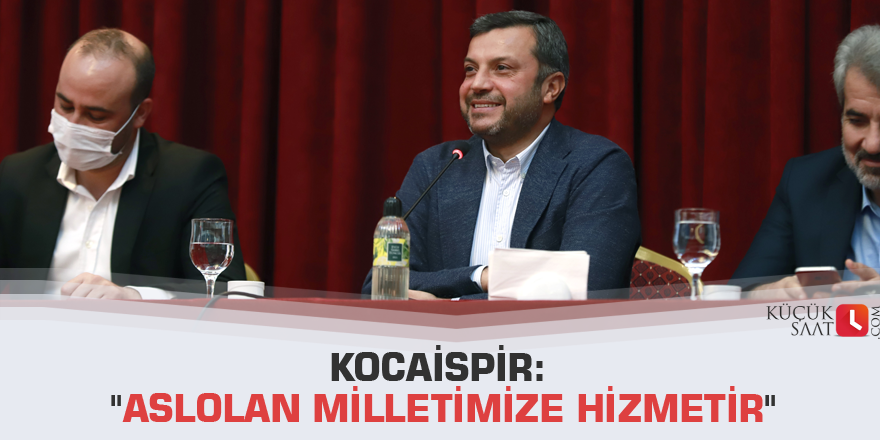 Kocaispir: "Aslolan milletimize hizmettir"