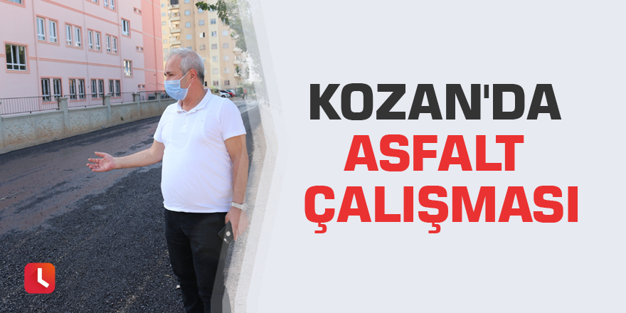 Kozan'da asfalt çalışması