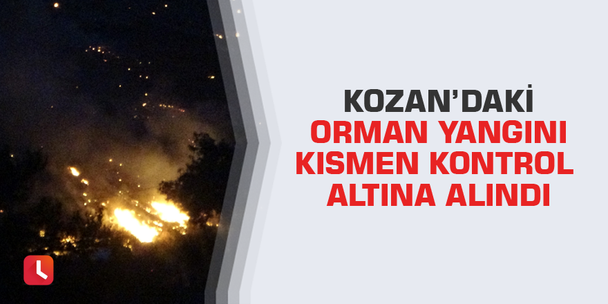 Kozan’daki orman yangını kısmen kontrol altına alındı