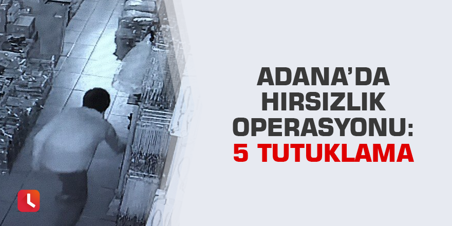 Adana’da hırsızlık operasyonu: 5 tutuklama