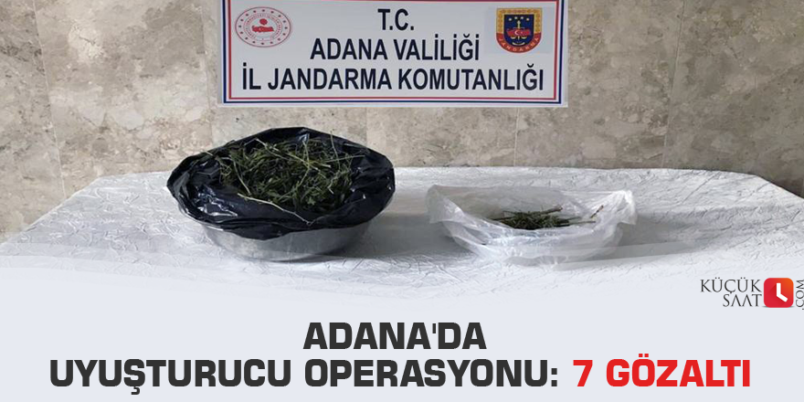 Adana'da uyuşturucu operasyonu: 7 gözaltı