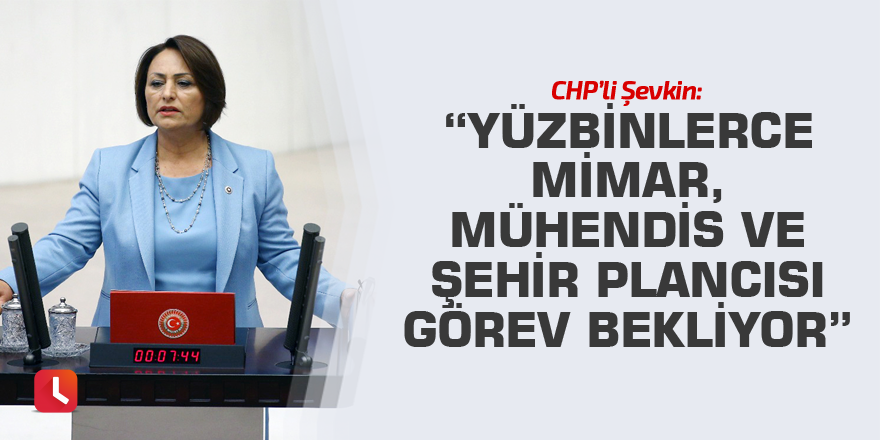 “Yüzbinlerce mimar, mühendis ve şehir plancısı görev bekliyor”