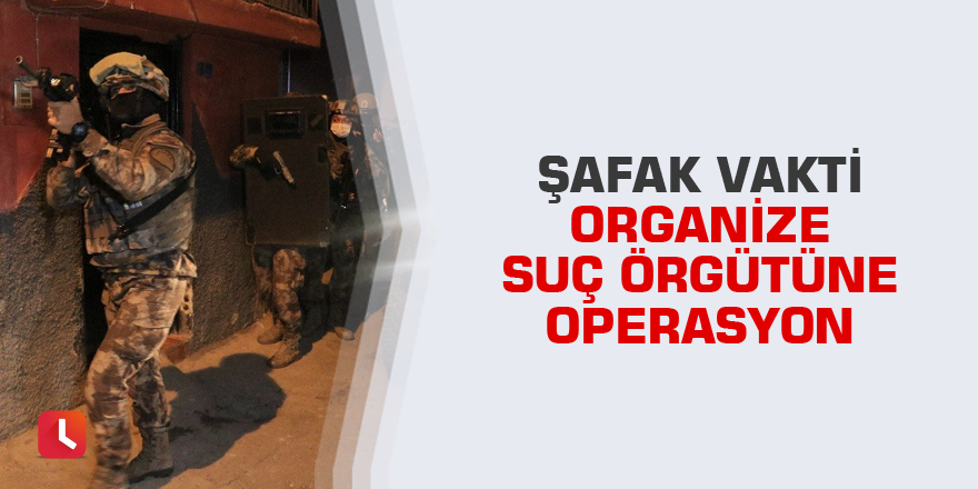 Şafak vakti organize suç örgütüne operasyon
