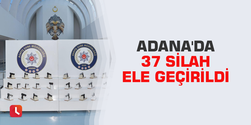 Adana'da 37 silah ele geçirildi