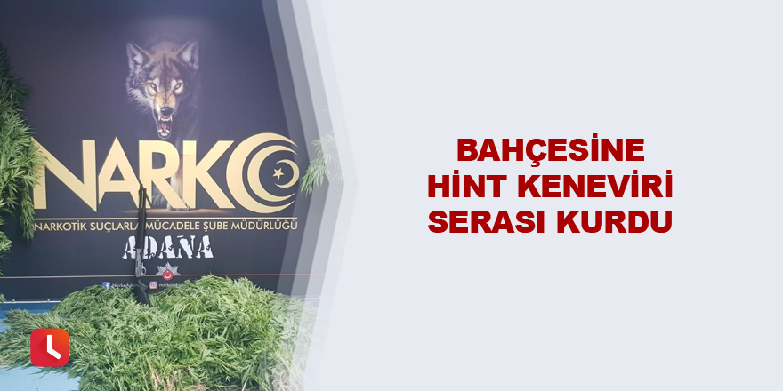 Bahçesine Hint Keneviri serası kurdu