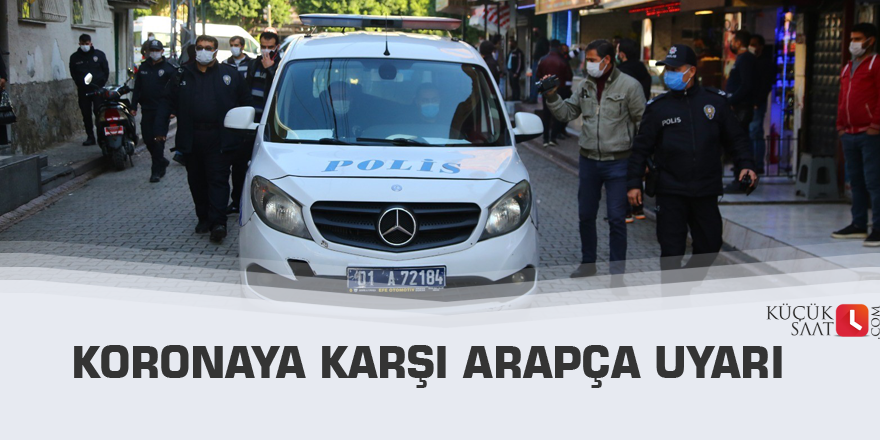 Koronaya karşı Arapça uyarı