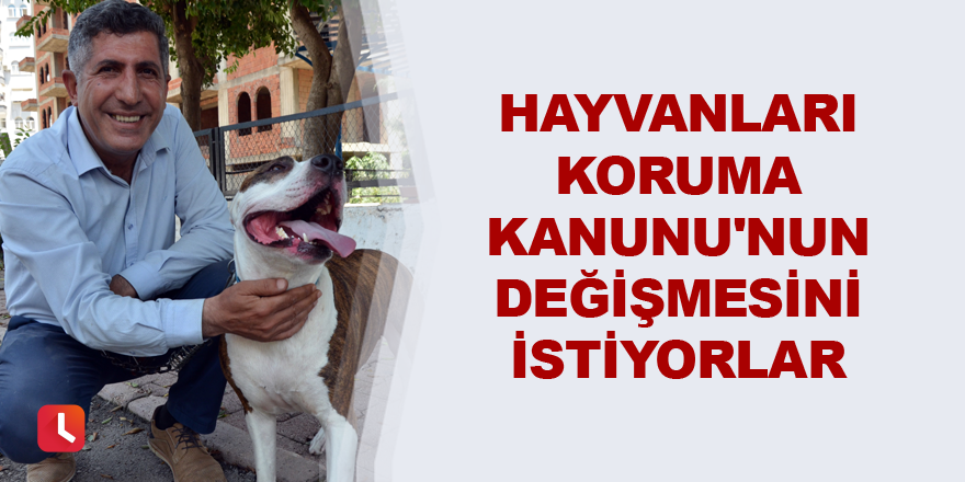 Hayvanları Koruma Kanunu'nun değişmesini istiyorlar