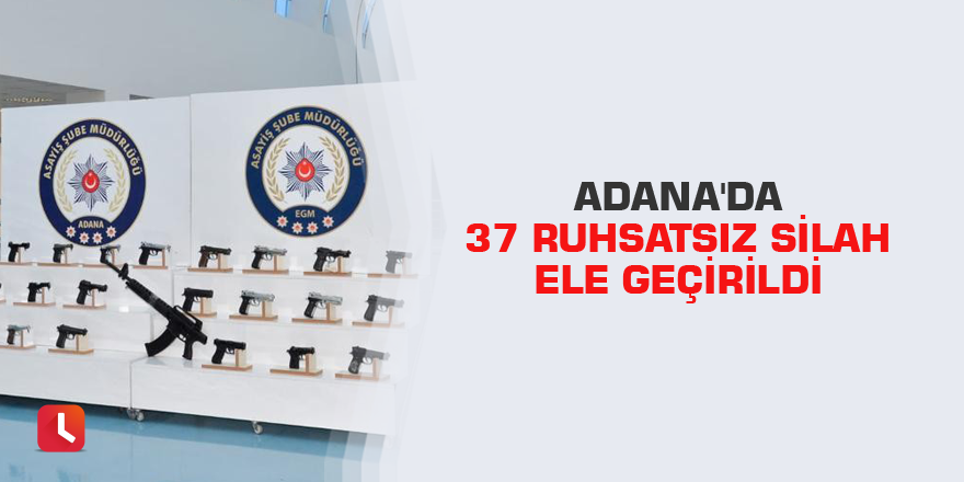 Adana'da 37 ruhsatsız silah ele geçirildi