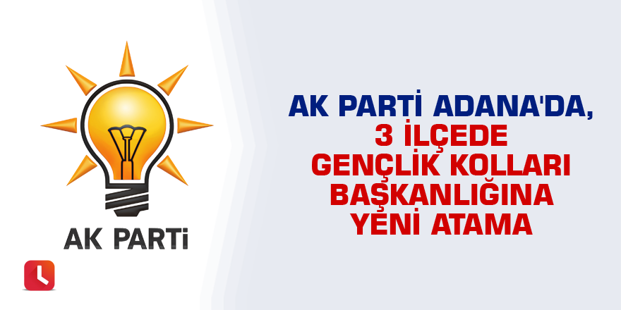 AK Parti Adana'da, 3 ilçede gençlik kolları başkanlığına yeni atama