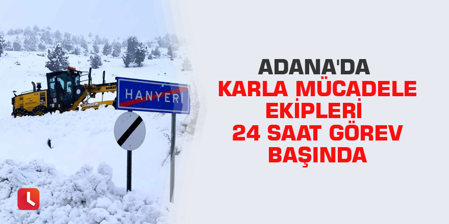 Adana'da karla mücadele ekipleri 24 saat görev başında