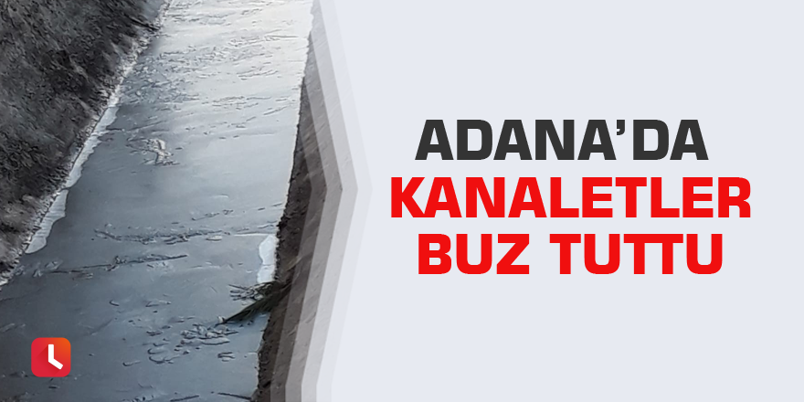 Adana’da kanaletler buz tuttu