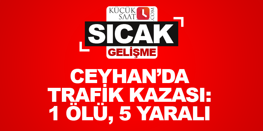 Ceyhan’da trafik kazası: 1 ölü, 5 yaralı