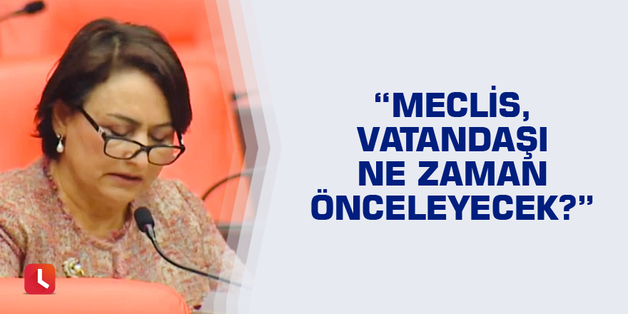 “Meclis, vatandaşı ne zaman önceleyecek?”