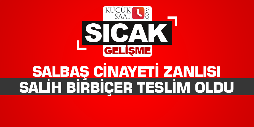 Salbaş cinayeti zanlısı Salih Birbiçer teslim oldu