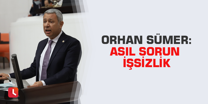Orhan Sümer: Asıl sorun işsizlik