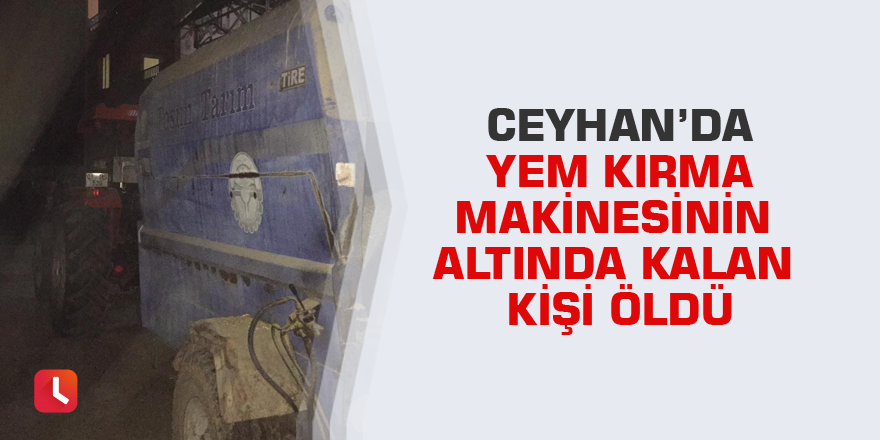 Ceyhan’da yem kırma makinesinin altında kalan kişi öldü