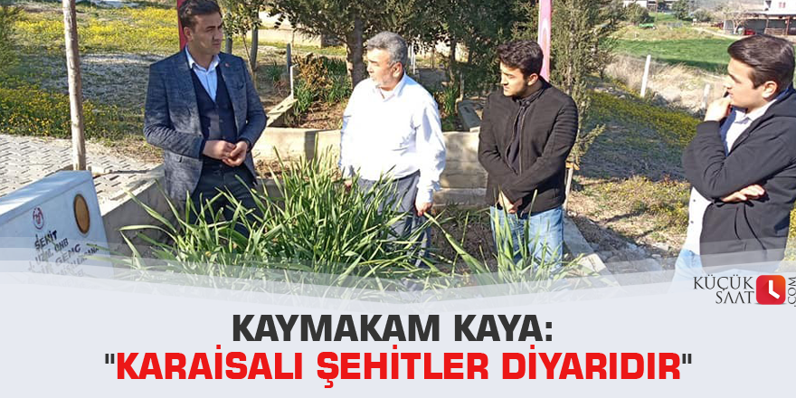 Kaymakam Kaya: "Karaisalı şehitler diyarıdır"