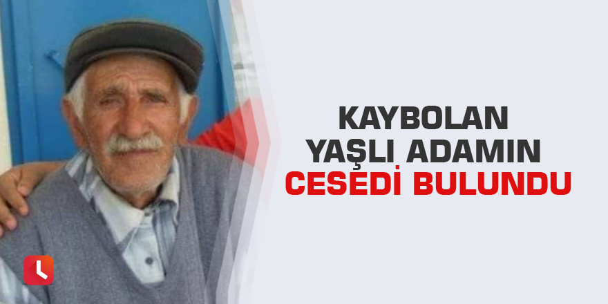 Kaybolan yaşlı adamın cesedi bulundu