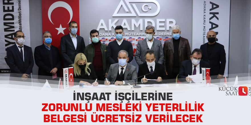 İnşaat işçilerine zorunlu Mesleki Yeterlilik Belgesi ücretsiz verilecek