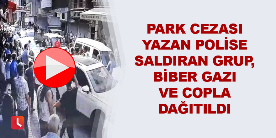 Park cezası yazan polise saldıran grup, biber gazı ve copla dağıtıldı