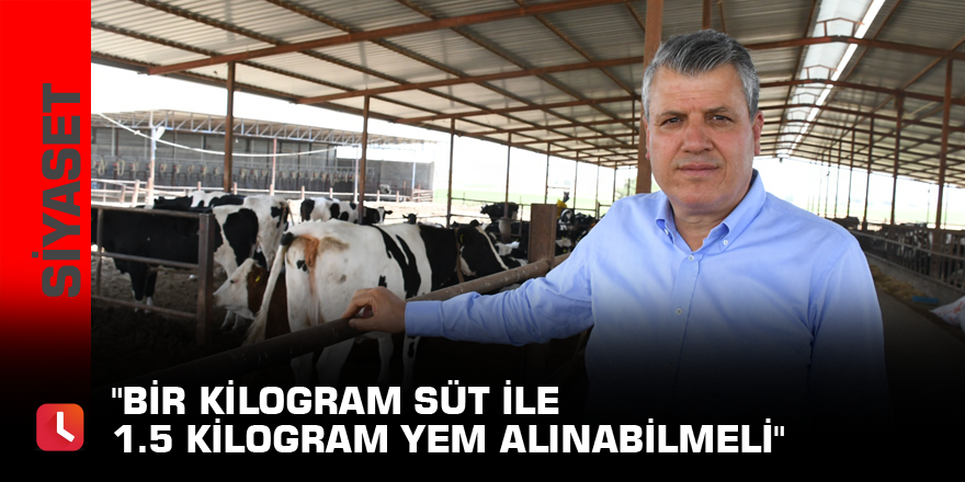 "Bir kilogram süt ile 1.5 kilogram yem alınabilmeli"