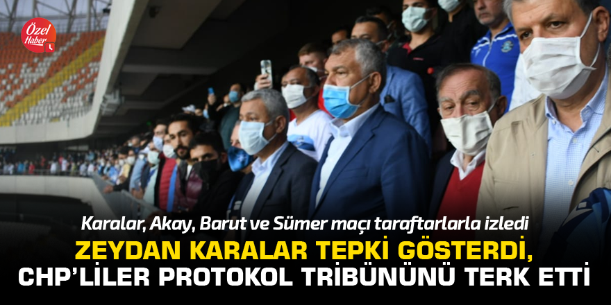 Zeydan Karalar tepki gösterdi, CHP’liler protokol tribününü terk etti