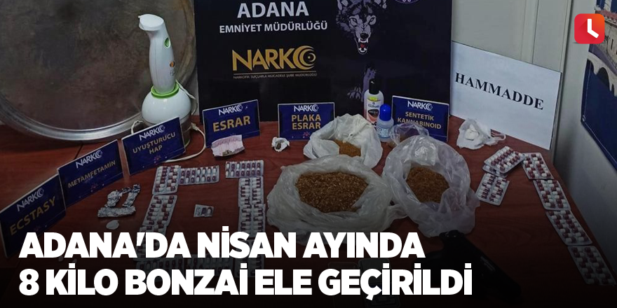 Adana'da Nisan ayında 8 kilo bonzai ele geçirildi