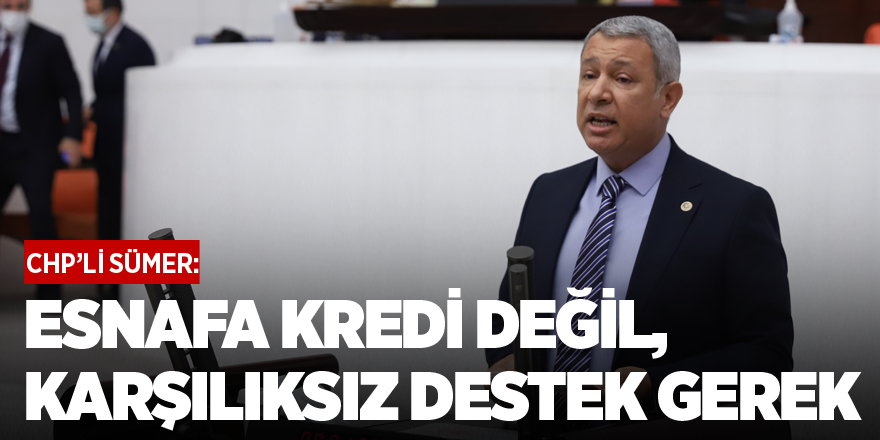 Sümer: Esnafa kredi değil, karşılıksız destek gerek