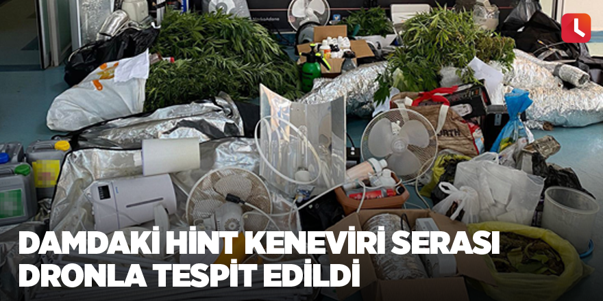 Damdaki Hint keneviri serası dronla tespit edildi