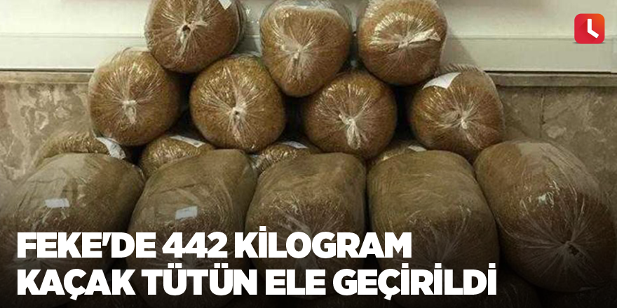 Feke'de 442 kilogram kaçak tütün ele geçirildi