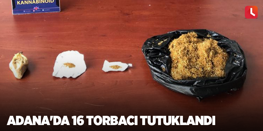 Adana'da 16 torbacı tutuklandı