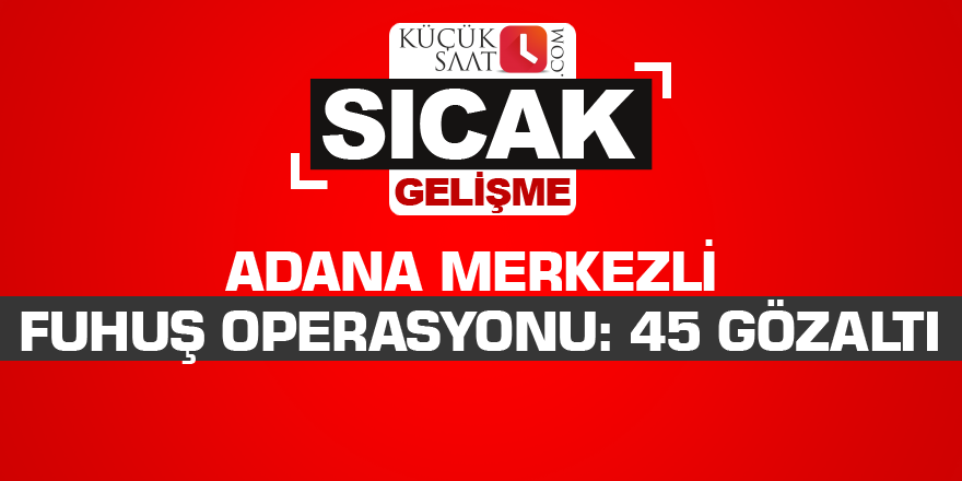 Adana merkezli fuhuş operasyonu: 45 gözaltı