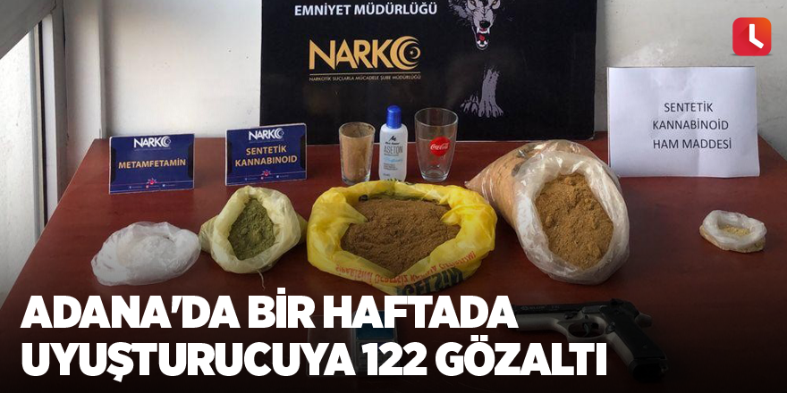 Adana'da bir haftada uyuşturucuya 122 gözaltı