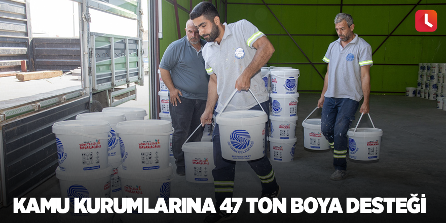 Kamu kurumlarına 47 ton boya desteği